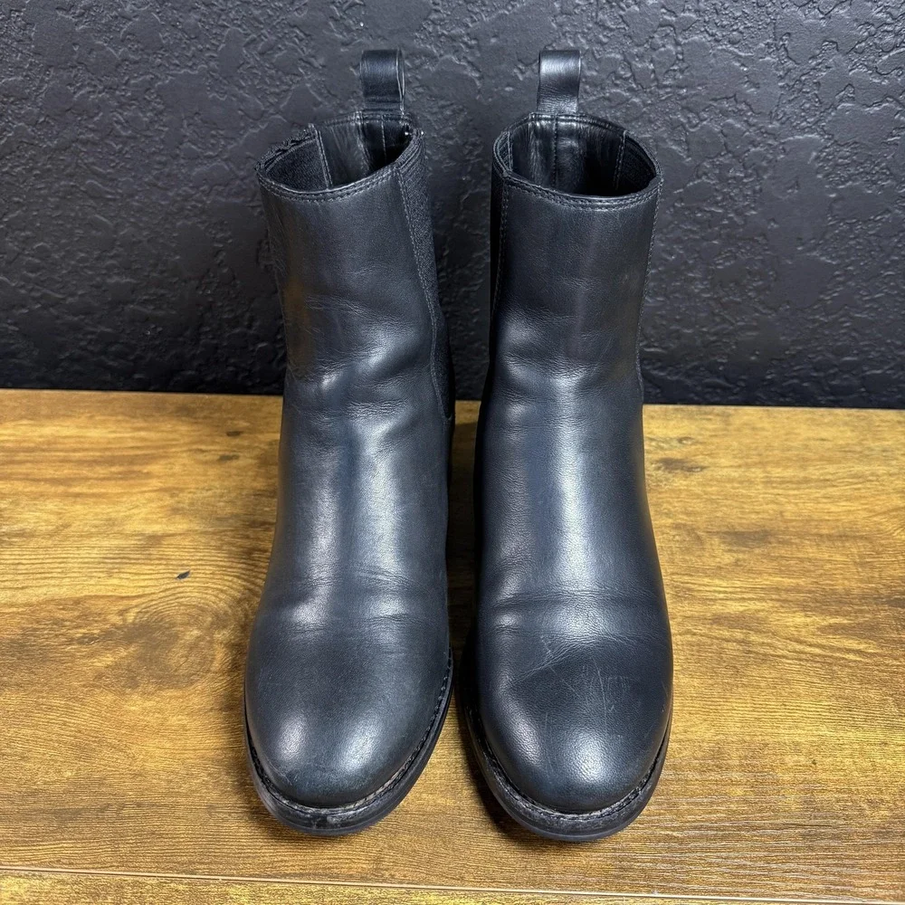 Cole Haan Nike Air D40586 Black‎ Leather Chelsea Ankle Boots Womens 6.5B